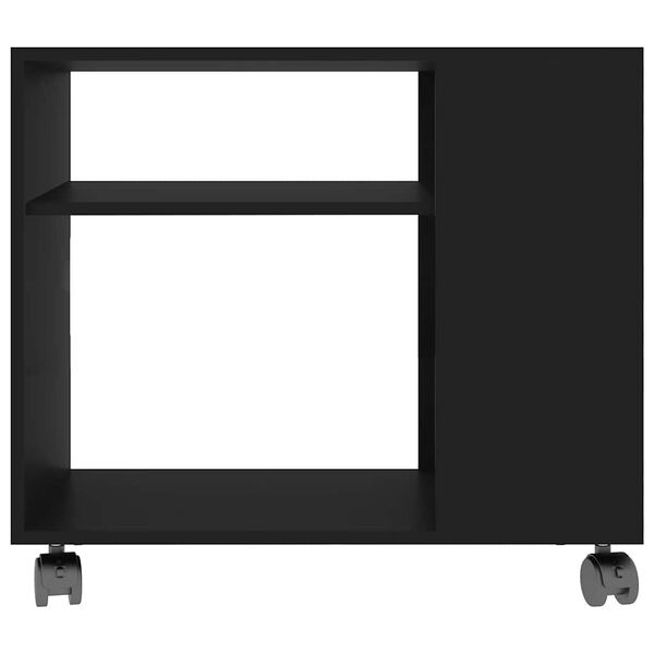 vidaXL Τραπέζι Βοηθητικό Μαύρο 70 x 35 x 55 εκ. από Επεξεργασμένο Ξύλο