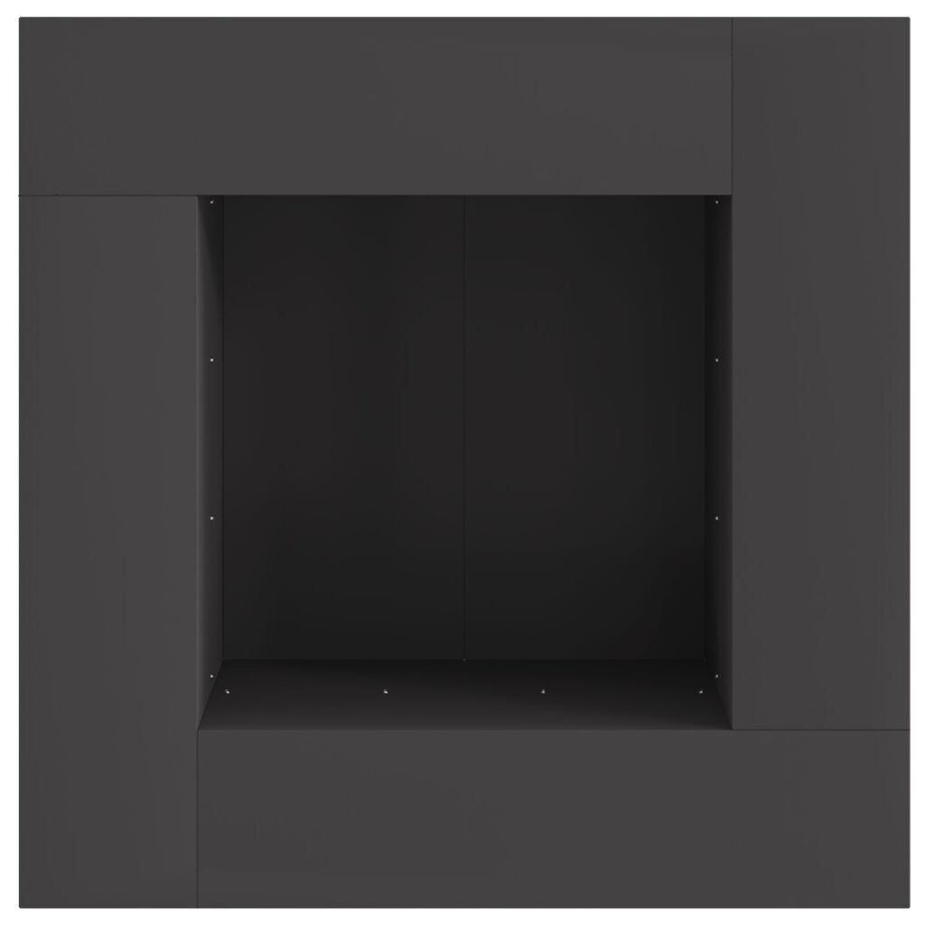 vidaXL Τετράγωνη Μαύρη Εστία Φωτιάς 80x80x40 εκ. από Ατσάλι