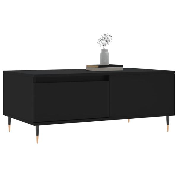 vidaXL Τραπεζάκι Σαλονιού Μαύρο 90x50x36,5 εκ. Επεξεργασμ. Ξύλο