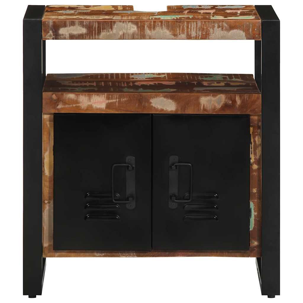 vidaXL ντουλάπι νιπτήρα μπάνιου 55x35x60 cm στερεό ξύλο αναγεννημένο