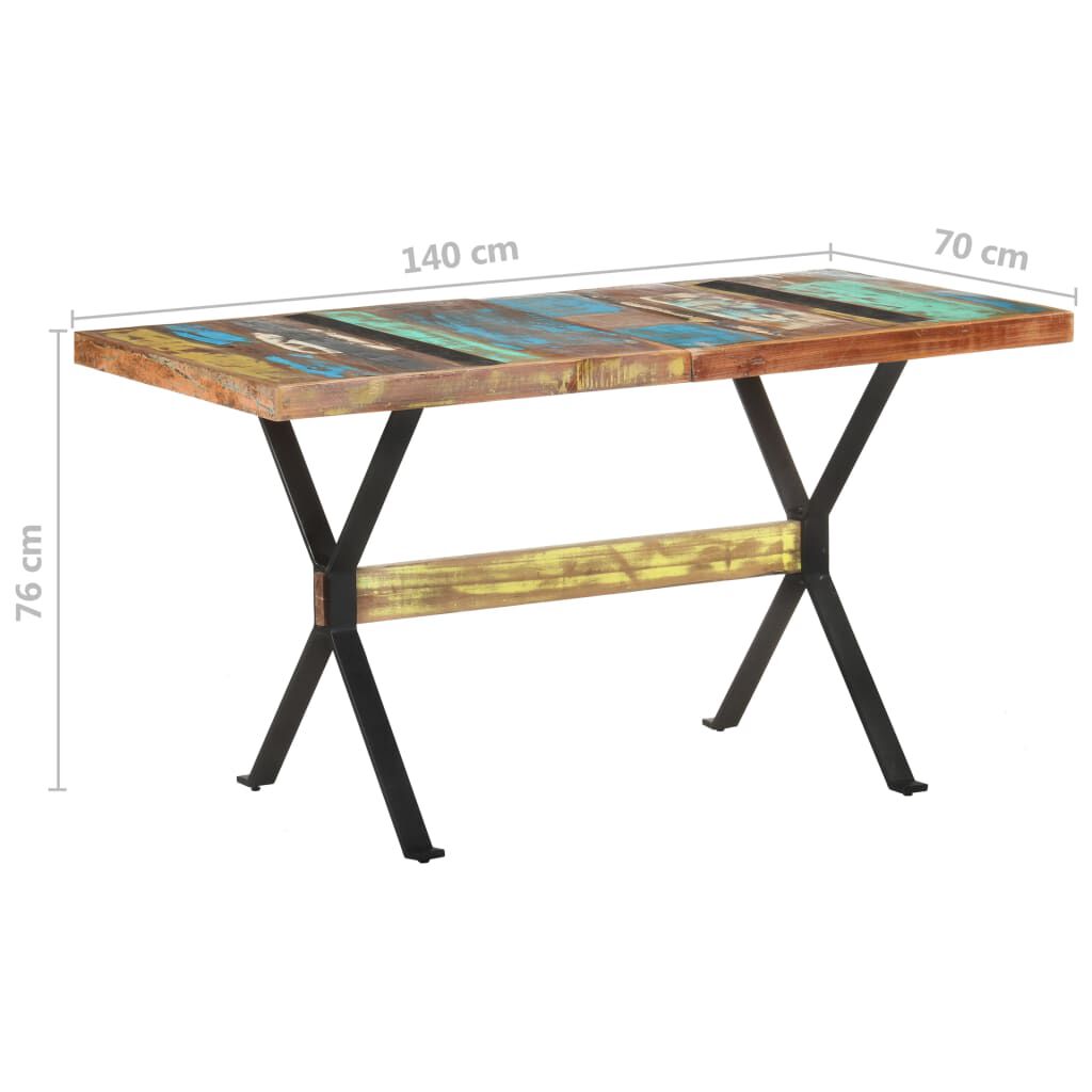 vidaXL Τραπεζαρία 140 x 70 x 76 εκ. από Μασίφ Ανακυκλωμένο Ξύλο