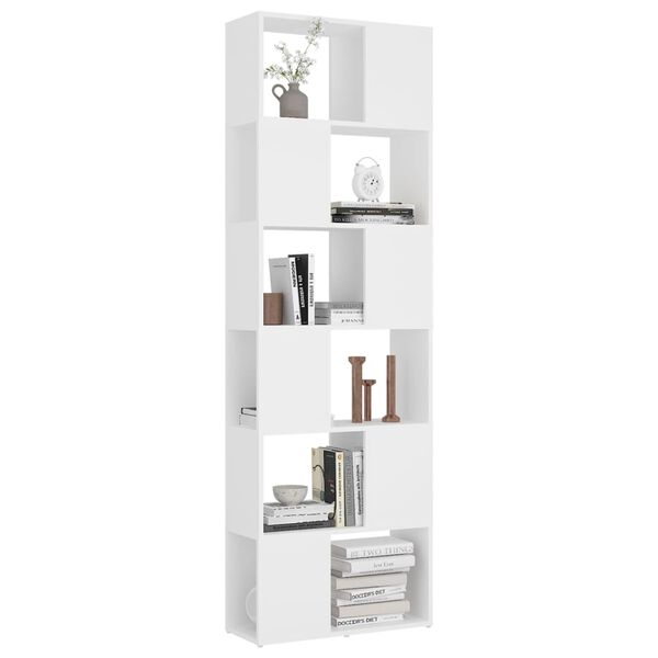 vidaXL Βιβλιοθήκη/Διαχωριστικό Χώρου Λευκό 60 x 24 x 186 εκ.