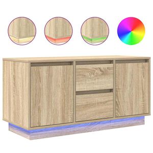 vidaXL Έ&pi;&iota;&pi;&lambda;&omicron; &Tau;&eta;&lambda;&epsilon;ό&rho;&alpha;&sigma;&eta;&sigmaf; &mu;&epsilon; LED Sonoma &Delta;&rho;&upsilon;&sigmaf; 100x41x50 &epsilon;&kappa;.