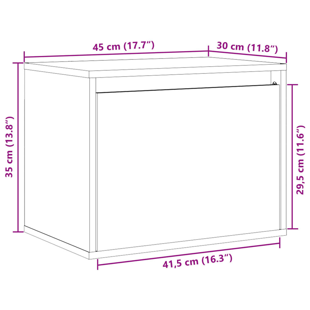 vidaXL Βοηθητικό Ντουλάπι 45 x 30 x 35 εκ. από Μασίφ Ξύλο Πεύκου