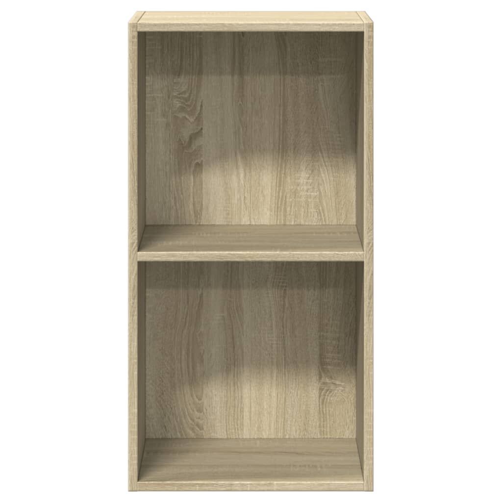 vidaXL Βιβλιοθήκη με 2 Ράφια Sonoma Δρυς 40x30x76,5 εκ. Επεξ. Ξύλο