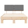 vidaXL Σκελετός Κρεβατιού με Επενδεδυμένο Κεφαλάρι Ανοιχτό γκρι