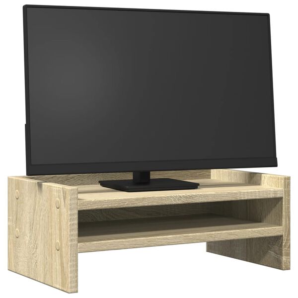 vidaXL Βάση Οθόνης Χρώμα Sonoma Δρυς 42x24x16 εκ. από Επεξ. Ξύλο