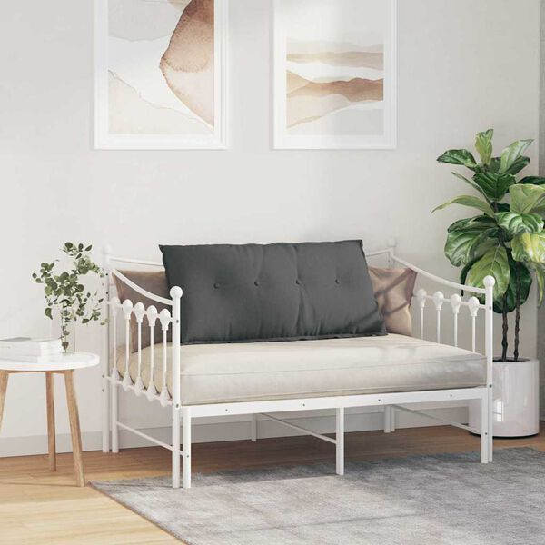 vidaXL Μαξιλάρι Πλάτης Σκούρο Γκρι 100 x 19 x 50 εκ ύφασμα