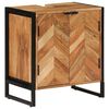 vidaXL Ντουλάπι Μπάνιου Επιτοίχιο 55x35x60 εκ. Μασίφ Ακακία/Σίδερο