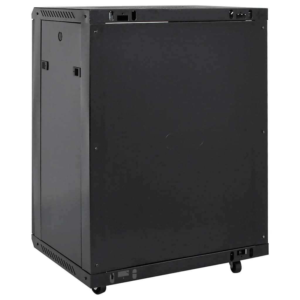 vidaXL Καμπίνα Δικτύου 15U 19" IP20 Μαύρη 60x45x86 εκ.