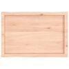 vidaXL Επιφάνεια Τραπεζιού 80x50x(2-6) εκ. Ακατέργαστο Μασίφ Ξύλο