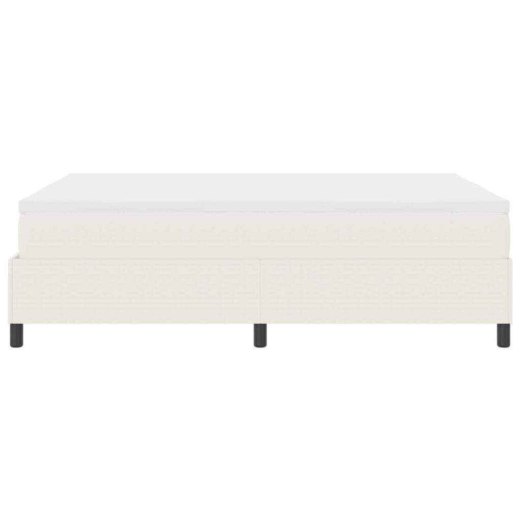 vidaXL Κρεβάτι Box Spring με Στρώμα σε Κρεμ - 140 x 200 εκ - Κόρντουρα