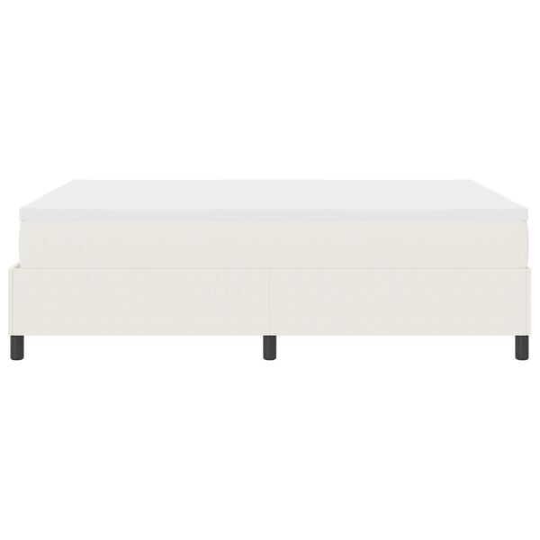 vidaXL Κρεβάτι Box Spring με Στρώμα σε Κρεμ - 140 x 200 εκ - Κόρντουρα