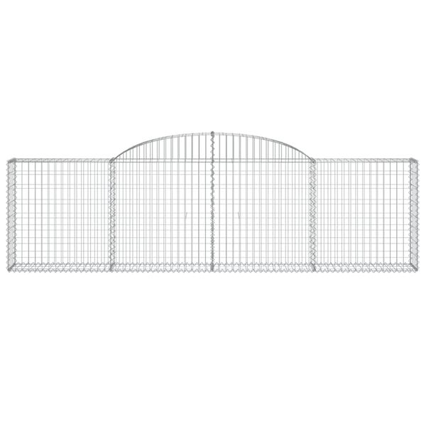 vidaXL Συρματοκιβώτια Τοξωτά 8 τεμ. 300x30x80/100 εκ. Γαλβαν. Ατσάλι