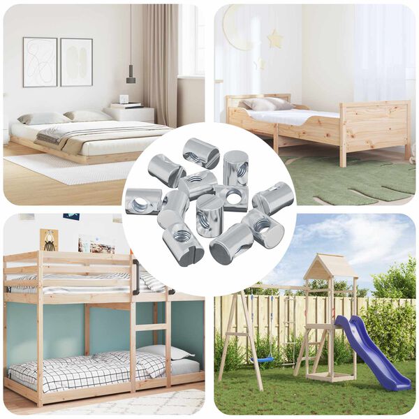 vidaXL &Beta;ί&delta;&alpha; &epsilon;&pi;ί&pi;&lambda;&omicron;&upsilon; 12 pcs &Epsilon;&pi;&iota;&kappa;&alpha;&lambda;&upsilon;&mu;&mu;έ&nu;&omicron; &mu;&epsilon; &psi;&epsilon;&upsilon;&delta;ά&rho;&gamma;&upsilon;&rho;&omicron; M6 x 13 mm