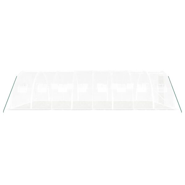 vidaXL Θερμοκήπιο Λευκό 32 μ² 8 x 4 x 2 μ. με Ατσάλινο Πλαίσιο