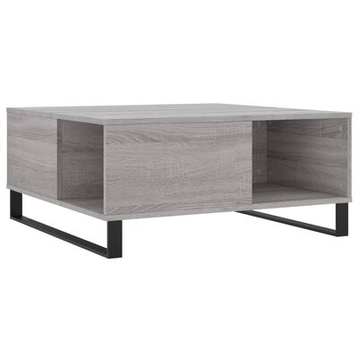 vidaXL Τραπεζάκι Σαλονιού Γκρι Sonoma 80x80x36,5εκ. Επεξεργασμένο Ξύλο