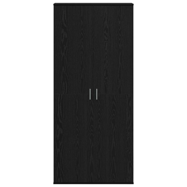 vidaXL Υψηλό ντουλάπι Μαύρης Δρυός 80x35x180 εκ. Επεξεργασμένο Ξύλο