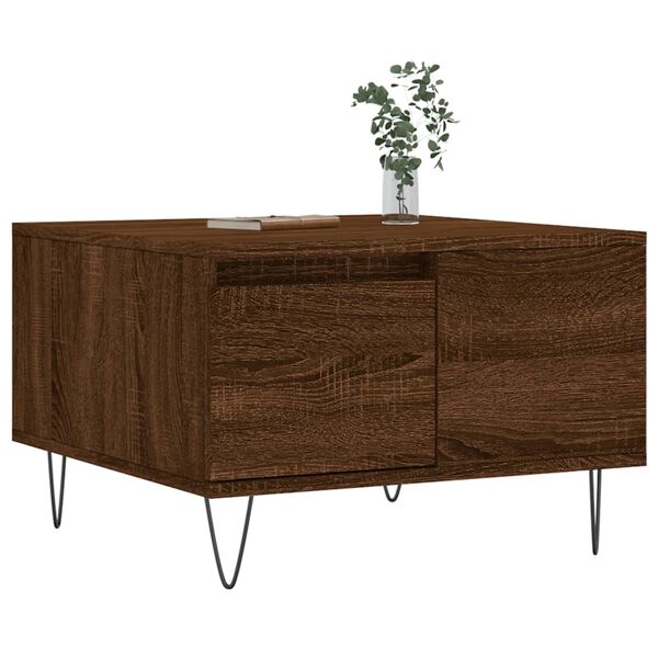 vidaXL Τραπεζάκι Σαλονιού Καφέ Δρυς 55x55x36,5 εκ. Επεξεργασμένο Ξύλο
