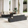 vidaXL Σετ Καναπέ Κήπου με αποθήκευση 7 pcs Μαύρο Πολυ ράταν