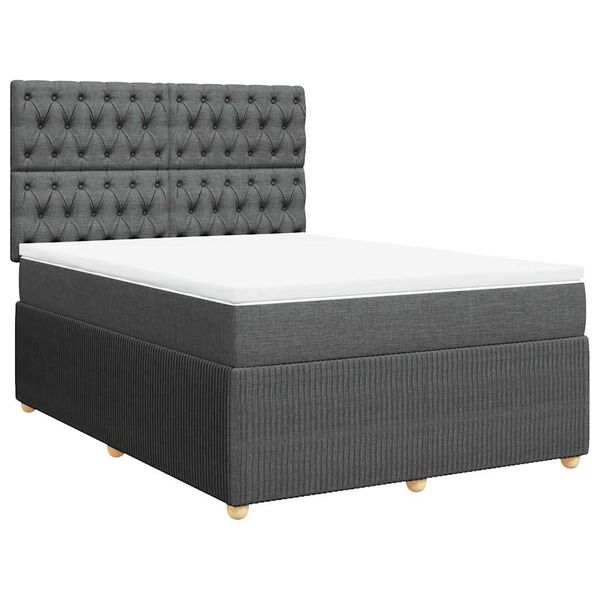 vidaXL &Kappa;&rho;&epsilon;&beta;ά&tau;&iota; Boxspring &mu;&epsilon; &Sigma;&tau;&rho;ώ&mu;&alpha; &Sigma;&kappa;&omicron;ύ&rho;&omicron; &Gamma;&kappa;&rho;&iota; 140x200 &epsilon;&kappa; &Upsilon;&phi;&alpha;&sigma;&mu;ά&tau;&iota;&nu;&omicron;