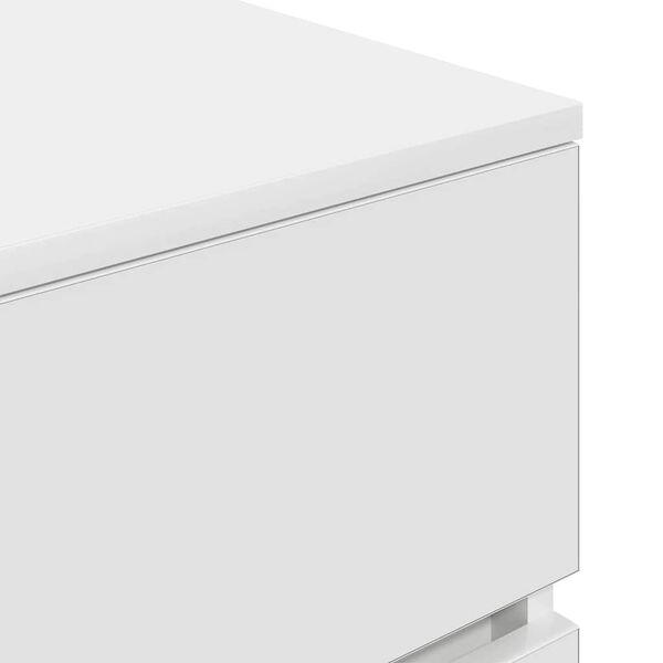 vidaXL Κομοδίνα με 3 συρτάρια 2 τεμάχια Λευκό 39x35x65 εκ.