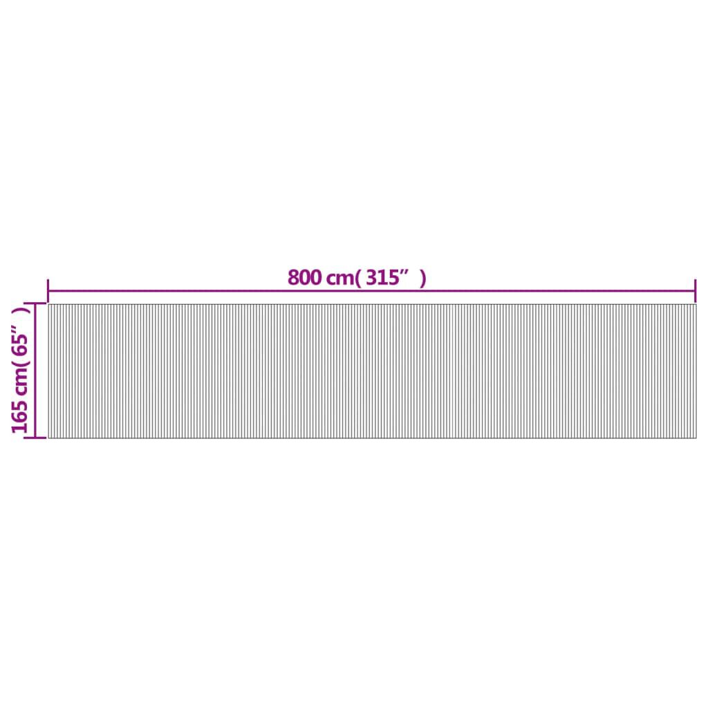 vidaXL Διαχωριστικό Δωματίου Σκούρο Καφέ 165 x 800 εκ. από Μπαμπού