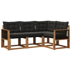 vidaXL &Sigma;&epsilon;&iota;&rho;ά &Kappa;&alpha;&nu;&alpha;&pi;έ &Epsilon;&xi;&omega;&tau;&epsilon;&rho;&iota;&kappa;&omicron;ύ &mu;&epsilon; &mu;&alpha;&xi;&iota;&lambda;ά&rho;&iota; 4 pcs &Phi;&upsilon;&sigma;&iota;&kappa;ό &kappa;&alpha;&iota; &Mu;&alpha;ύ&rho;&omicron;