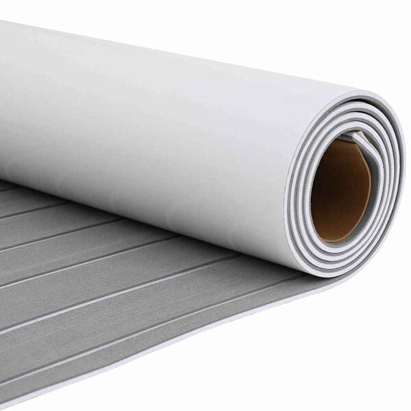 vidaXL Δάπεδο Σκάφους Ανοιχτό γκρι και λευκό 240 x 90 εκ EVA αφρός