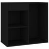 vidaXL Ντουλάπι Καλλυντικών Μαύρο 80 x 40 x 75 εκ. Επεξεργασμένο ξύλο