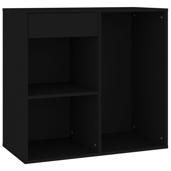 vidaXL Ντουλάπι Καλλυντικών Μαύρο 80 x 40 x 75 εκ. Επεξεργασμένο ξύλο