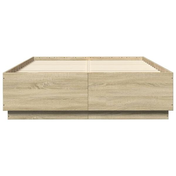 vidaXL Πλαίσιο Κρεβατιού Sonoma Δρυς 160x200 εκ. Επεξεργασμένο Ξύλο