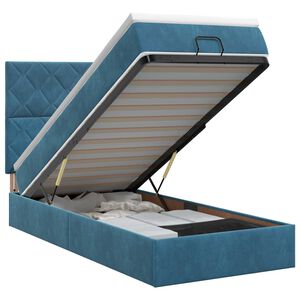 vidaXL &Kappa;&rho;&epsilon;&beta;ά&tau;&iota; Ottoman &mu;&epsilon; &sigma;&tau;&rho;ώ&mu;&alpha; &Sigma;&kappa;&omicron;ύ&rho;&omicron; &Mu;&pi;&lambda;&epsilon; 90 x 200 cm &Beta;&epsilon;&lambda;&omicron;ύ&delta;&omicron;