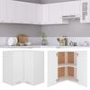 vidaXL Κρεμαστό Γωνιακό Ντουλάπι "Lyon" Λευκό 57x57x60 εκ. από Τεχνητό Ξύλο