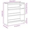 Ράφι παπουτσιών vidaXL Μαύρο 60x25x62 cm Κατασκευασμένο ξύλο