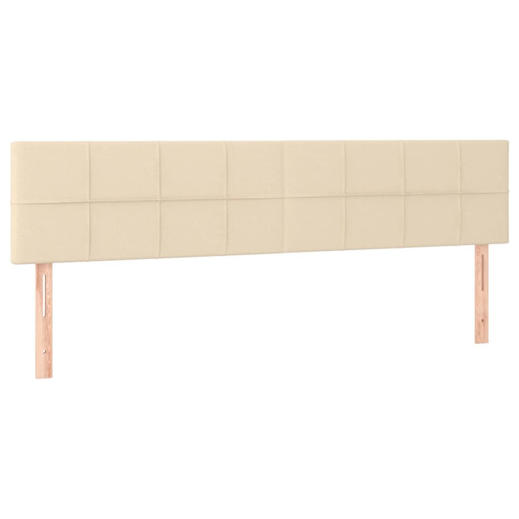vidaXL Κρεβάτι Boxspring με Στρώμα Κρεμ 200x200 εκ. Υφασμάτινο