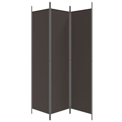 vidaXL Διαχωριστικό Δωματίου με 3 Πάνελ Καφέ 150x200 εκ. από Ύφασμα
