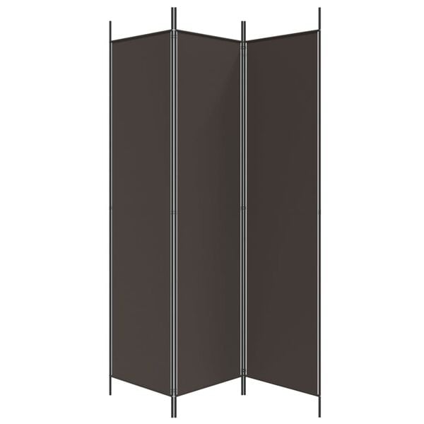 vidaXL Διαχωριστικό Δωματίου με 3 Πάνελ Καφέ 150x200 εκ. από Ύφασμα