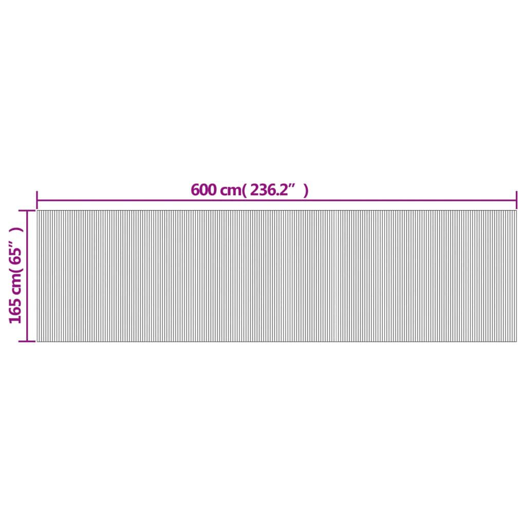 vidaXL Διαχωριστικό Δωματίου Γκρι 165 x 600 εκ. από Μπαμπού