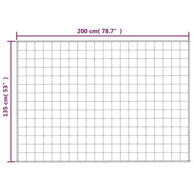 vidaXL Κουβέρτα Βαρύτητας Ανοιχτό Κρεμ 135 x 200 εκ. 6 κ. Υφασμάτινη