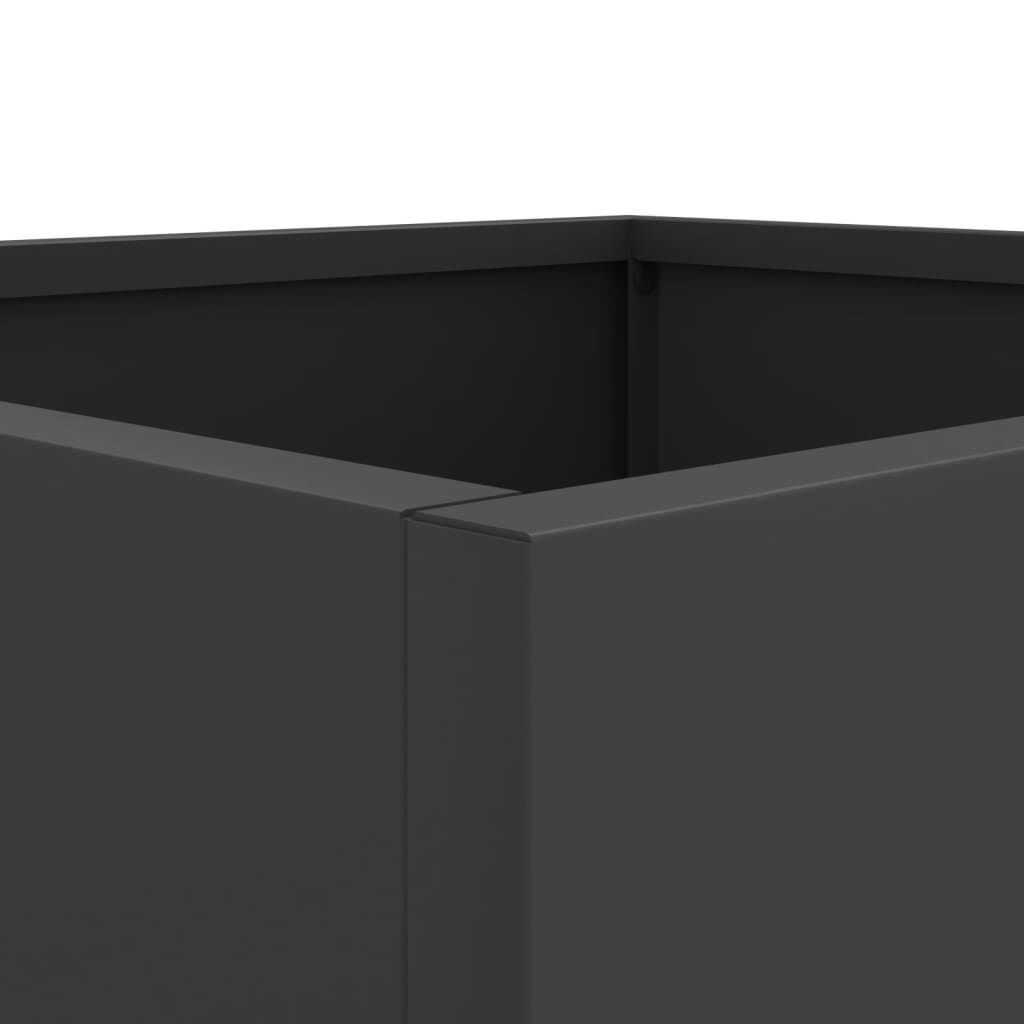 vidaXL Ζαρντινιέρα Μαύρη 32x29x75 εκ. από Χάλυβα