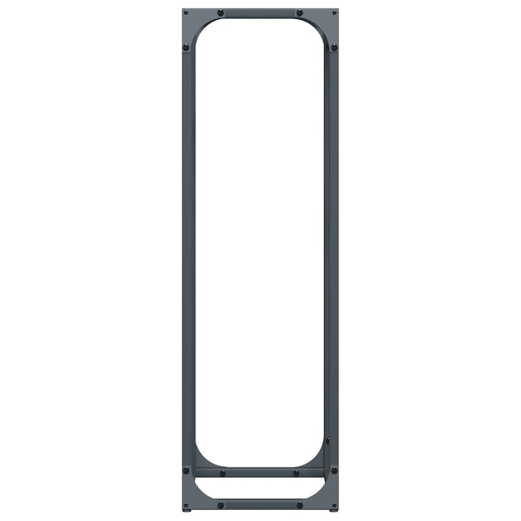vidaXL Ράφι για καυσόξυλα Ανθρακί 25x25x80 cm Ατσάλι ψυχρής έλασης