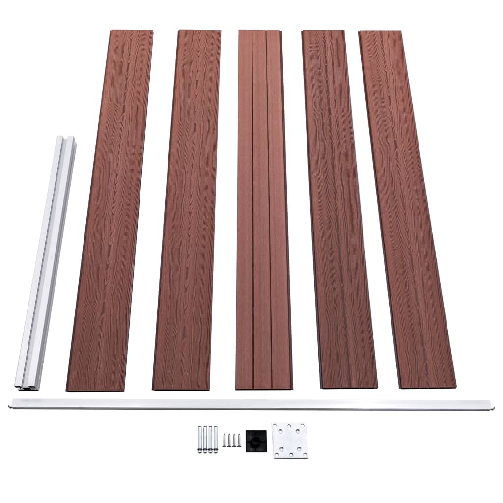 vidaXL Πάνελ Περίφραξης Καφέ 175 x 105 εκ. από WPC