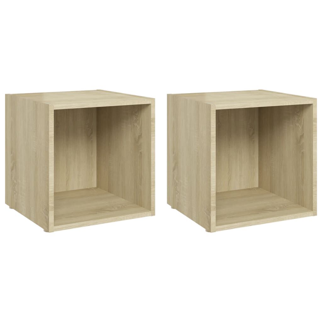 vidaXL Έπιπλα Τηλεόρασης 2 τεμ. Sonoma Δρυς 37x35x37 εκ. Επεξ. Ξύλο