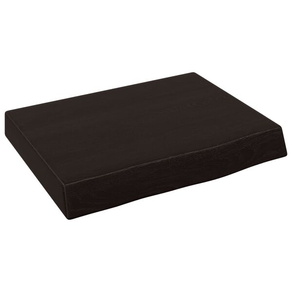 vidaXL Ράφι Τοίχου Σκούρο Καφέ 40x30x(2-4) εκ. Επεξ. Μασίφ Ξύλο Δρυός