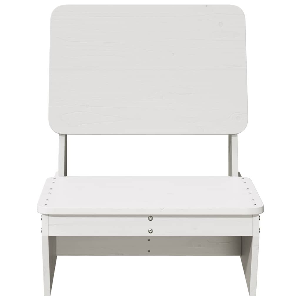 Καρέκλα κήπου vidaXL Λευκό 60x64x70,5 cm Στερεό ξύλο πεύκου