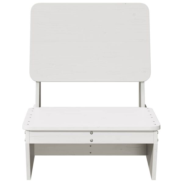 Καρέκλα κήπου vidaXL Λευκό 60x64x70,5 cm Στερεό ξύλο πεύκου
