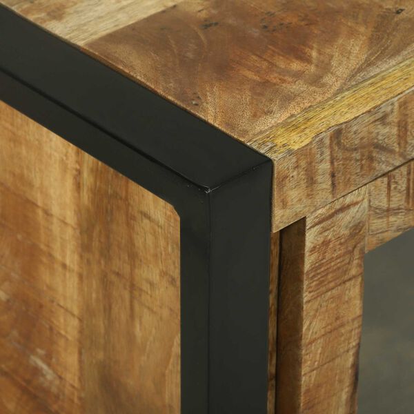 vidaXL Ντουλάπι Τοίχου Μπάνιου 40x30x60 εκ Μασίφ Ξύλο Τραχύ Μάνγκο