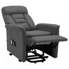 vidaXL Πολυθρόνα Μασάζ με Ανύψωση Ανθρακί από Συνθετικό Δέρμα