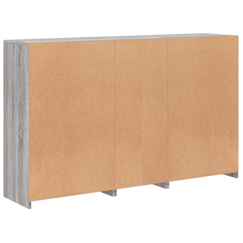 vidaXL Μπουφές με Φώτα LED Γκρι Sonoma 162 x 37 x 100 εκ.
